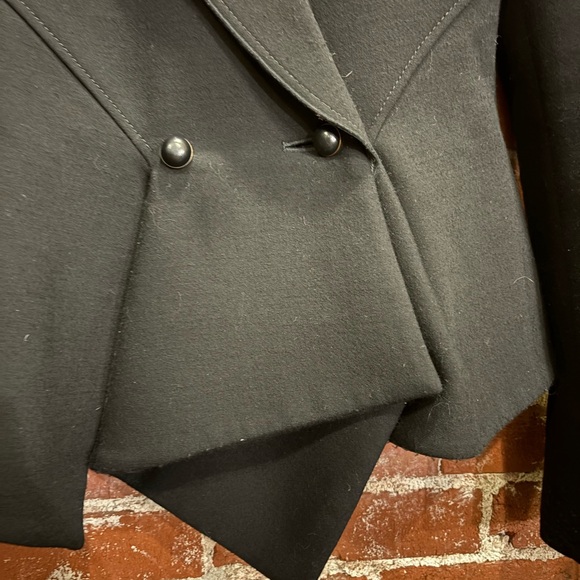 Proenza Schouler Black Wool Double Breasted Asymmetrical Blazer Size 8 - Picture 9 of 10